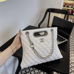 Túi Xách Công Sở Chanel Ngọc Trai Da Lì Size To